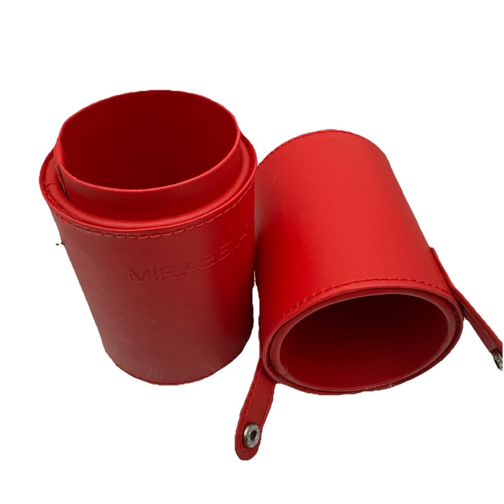 Mirabella Red Makeup Brush Holder‎ Case Travel Storage Organizer